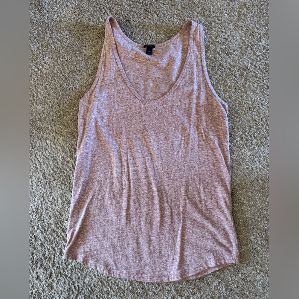 J. Crew Casual Sleeveless Top in Heathered Red